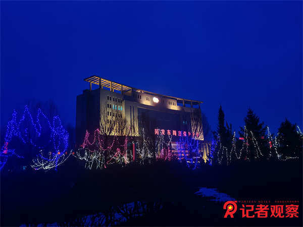 彩灯映衬下的矿山夜景 (2)